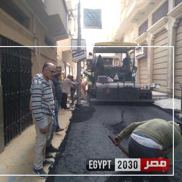 محافظ كفر الشيخ يتابع أعمال رصف شوارع بيلا