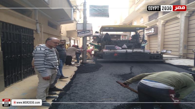 جانب من اعمال الرصف