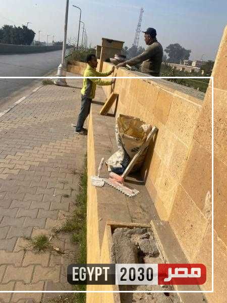 مديرية الطرق والنقل تقوم برفع كفاءة المدخل الجنوبي لمدينة الإسماعيلية