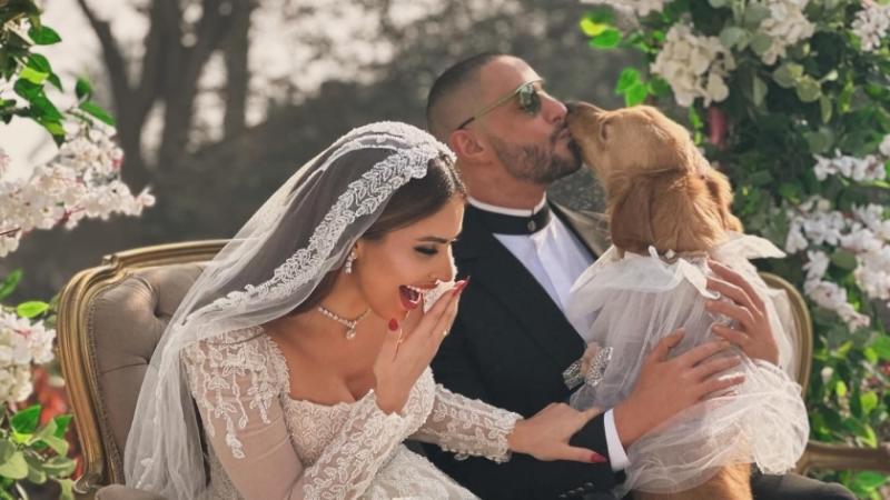 كواليس صور زفاف مي سليم وأحمد الفيشاوي