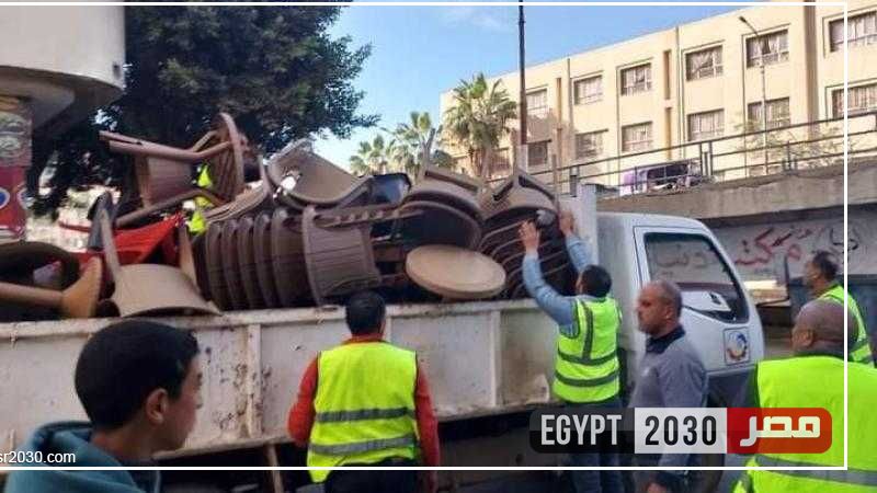مصادرة 5 مكبرات صوت ورفع 736 حالة إشغال طريق إشغال