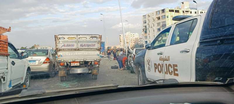 موقع حادث الطريق الدائرى 
