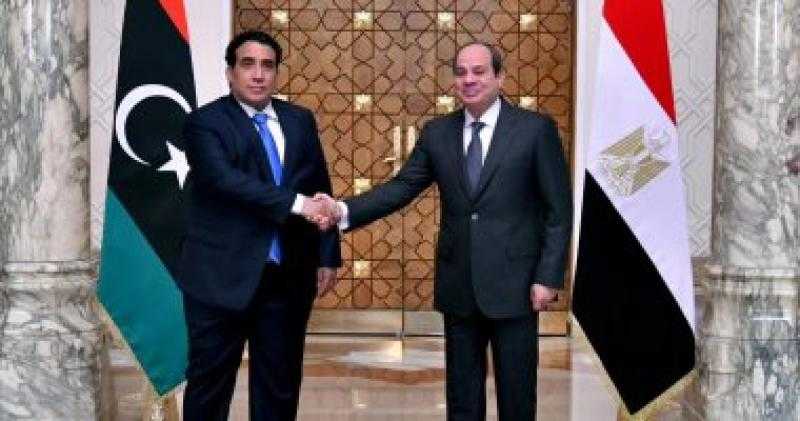 خلال لقائه بالرئيس.. المنفي يثمن دور مصر الداعم لليبيا وشعبها