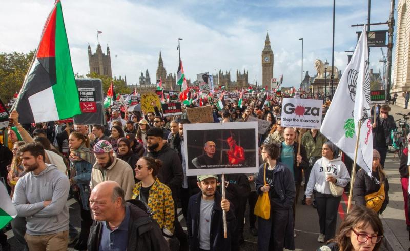 استمرار المظاهرات في النمسا للتضامن مع الفلسطينيين في غز لوقف إطلاق النار