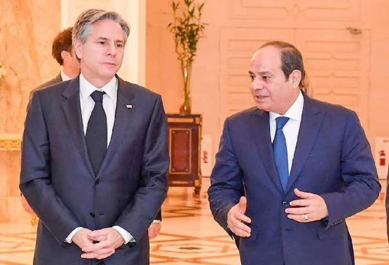 الرئيس السيسي ووزير الخارجية الأمريكي 
