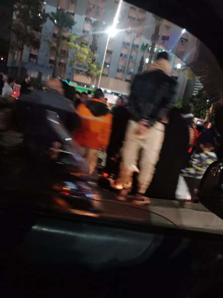 اصابة شخصين صطدامتها سيارة أثناء عبورهما الطريق أمام نادى الزمالك