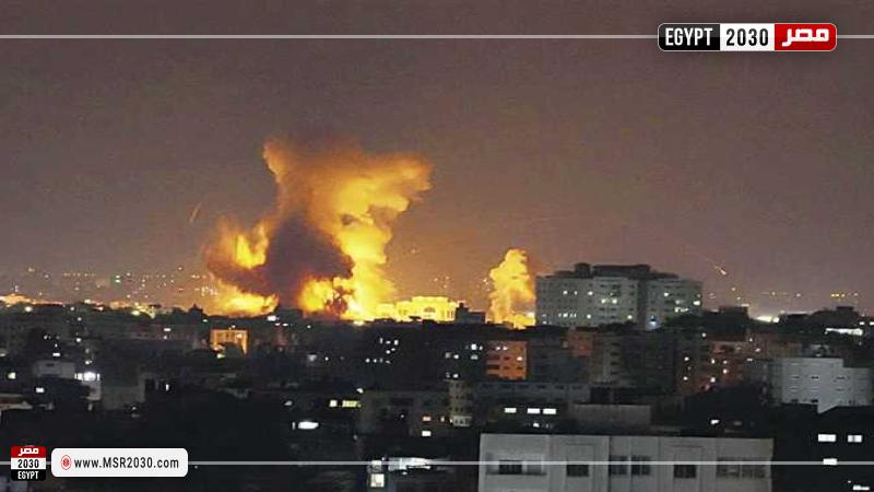 احتراق وحدات سكنية في غزة 
