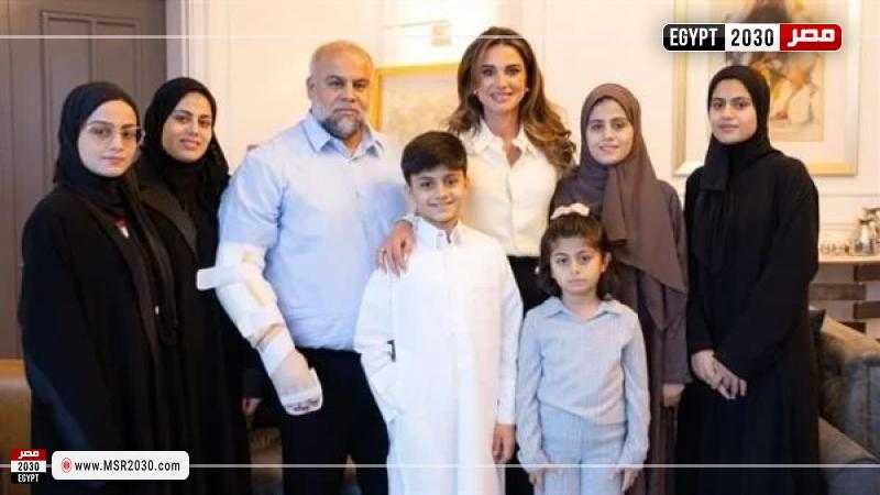 المكة رانيا مع الصحفي وائل الدحدوح