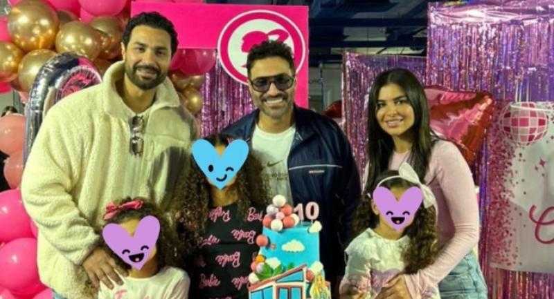 شاهد.. أول ظهور لبنات كريم فهمي بحفل عيد ميلاد ابنته كاميليا