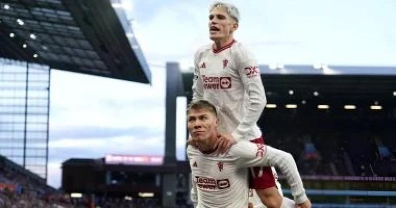 مانشستر يونايتد يحقق فوزا صعبا على أستون فيلا في الدوري الإنجليزي «فيديو»