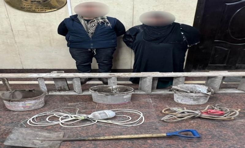 القبض على شخص وسيدة للتنقيب عن الآثار بالجمالية