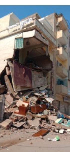 إصابة شخصين في انهيار جزئي داخل منزل بالدقهلية