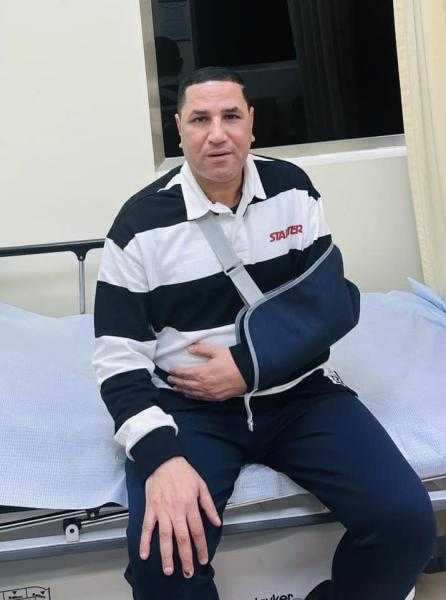 عبدالناصر زيدان يتعرض للإصابة بالكتف خلال تصوير برنامج رامز الجديد