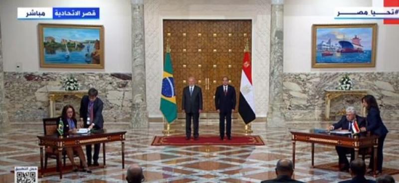 السيسي ونظيره البرازيلي يوقعان عددا من اتفاقيات التعاون المشتركة