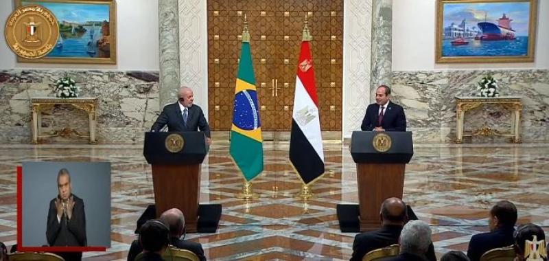 بث مباشر.. مؤتمر صحفي للسيسي ونظيره البرازيلي بقصر الاتحادية
