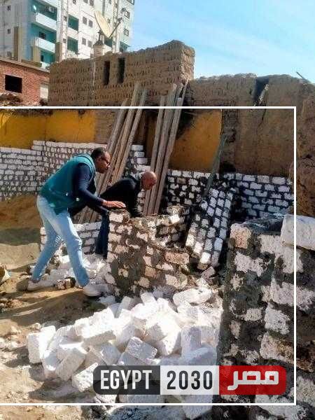 إزالة التعديات ورفع الإشغالات وصيانة شبكات مياه الشرب بأسوان