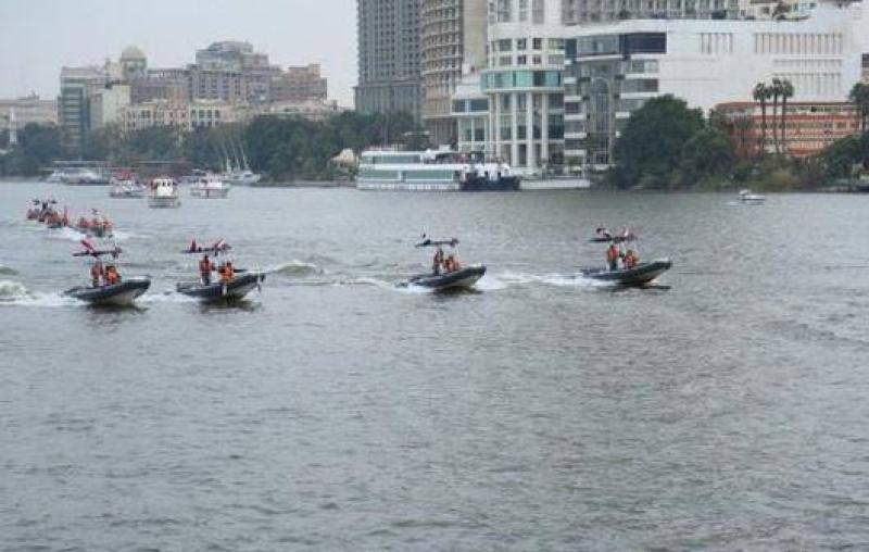 المسطحات المائية تنظم عروض واستعراض المهارات في نهر النيل