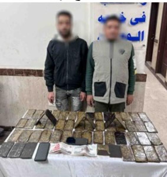 المتهمين والمضبوطات 