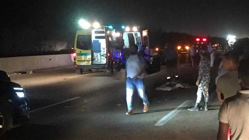 إصابة 6 أشخاص فى انقلاب سيارة على الطريق الصحراوى الشرقى