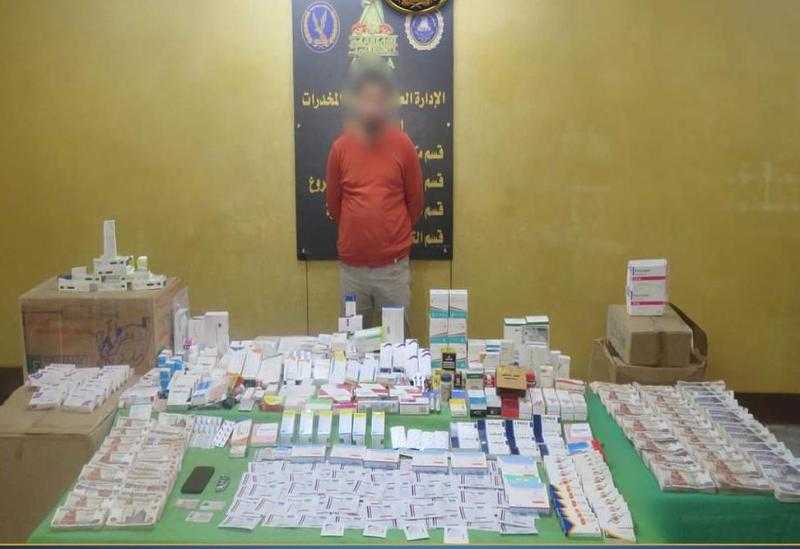 ضبط عاطل بحوزته 112 ألف قرص ولاصق مخدر في كرداسة
