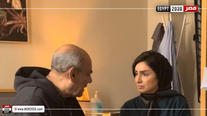 روجينا وأحمد بدير من كواليس مسلسل سر إلهي