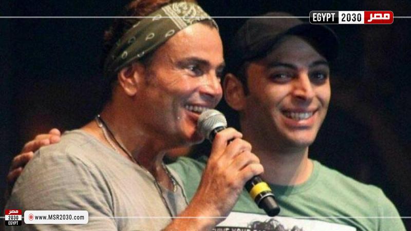 الشاعر أسامة مصطفى وعمرو دياب