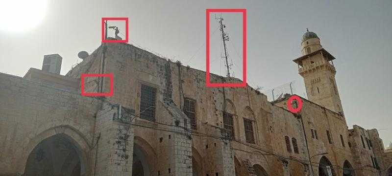 جيش الاحتلال ينصب كاميرات مراقبة على سور المسجد الأقصى الغربي