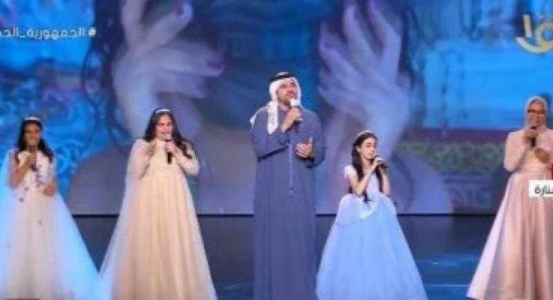 حسين الجسمي وأطفال من ذوي الهمم يغنون أمام الرئيس في احتفالية قادرون باختلاف