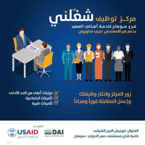 افتتاح أول فروع مركز توظيف شغلني في سوهاج