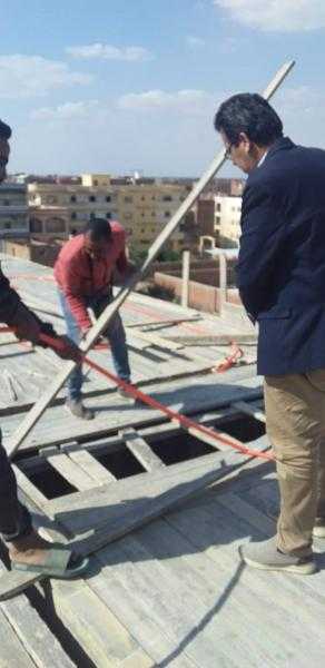 تنفيذ إزالة لتعدي بالبناء المخالف بفايد بالإسماعيلية