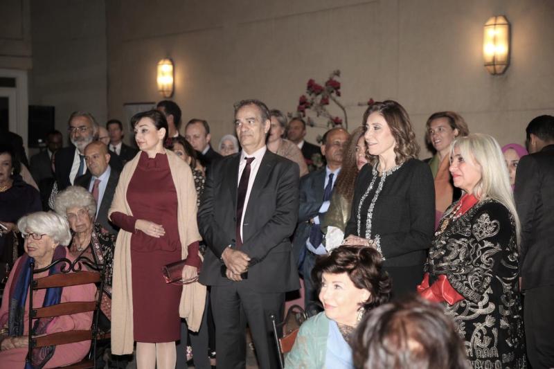 وزيرة الثقافة وسفير فرنسا بالقاهرة
