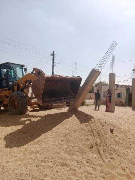 إزالة 13 حالة تعد بمساحة قيراطا و18 سهما بمركز ومدينة التل الكبير بالإسماعيلية