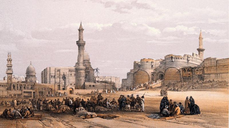 لوحة للرسام البريطاني ديفيد روبرتس القرن 19