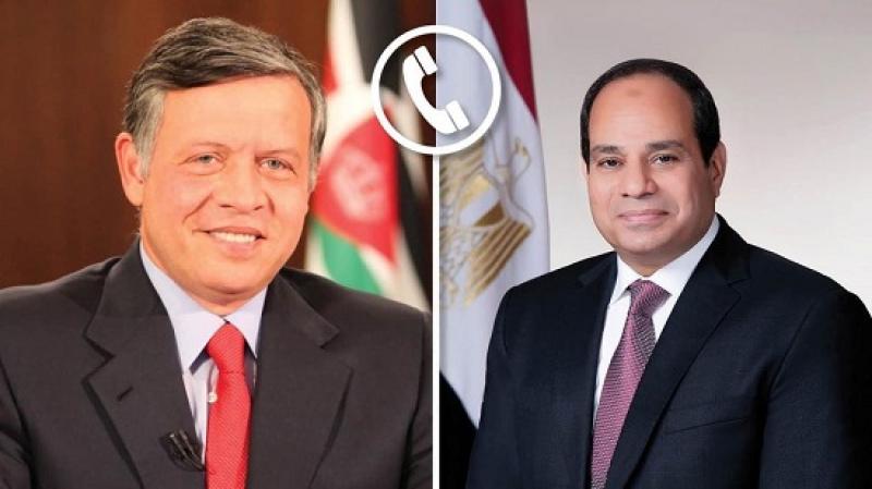 العاهل الأردني والرئيس السيسي 