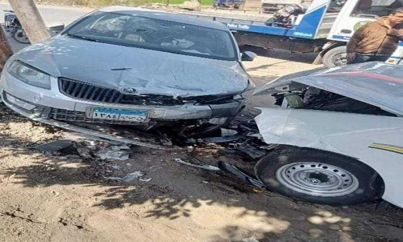 مصرع وإصابة 3 أشخاص في حادث تصادم سيارتين ببنها