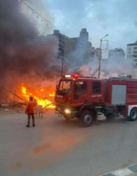  حريق شادر بقنا 