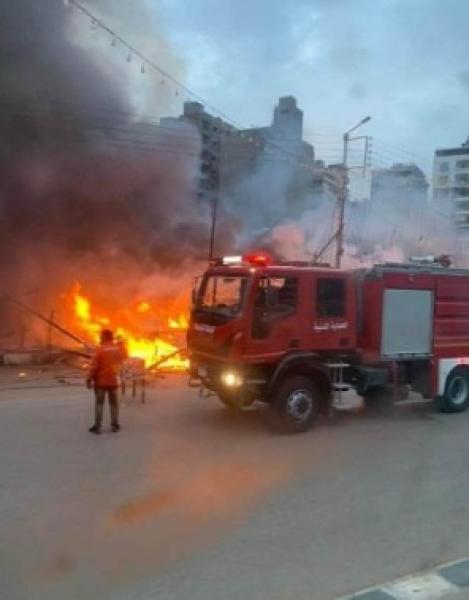 مصرع وإصابة 4 أشخاص فى حريق شادر بقنا