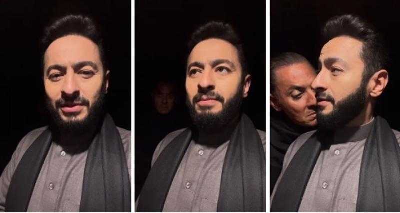 حمادة هلال ينشر فيديو مرعبا مع فتحي عبد الوهاب في كواليس ”المداح 4”