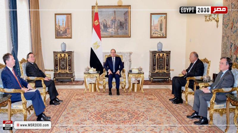 السيسي يستقبل وزير خارجية إسبانيا
