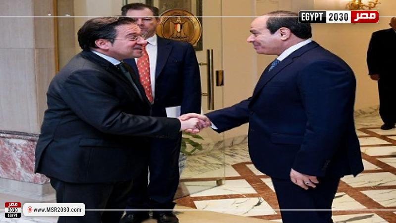 السيسي ووزير خارجية إسبانيا