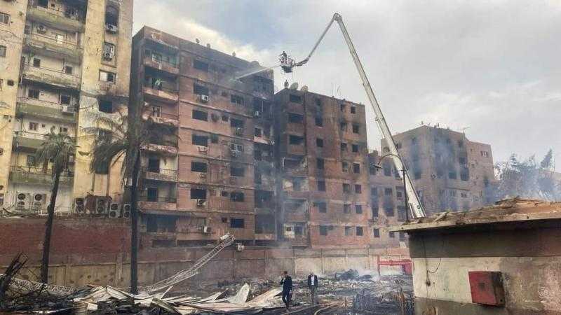 مصدرأمنى: النيران التهمت محتويات 36 شقة فى حريق استوديو الأهرام l صور