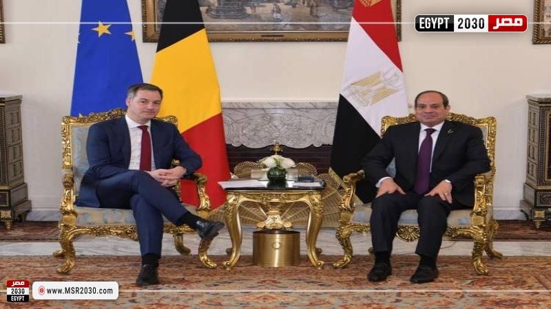 السيسي يستقبل رئيس وزراء بلجيكا