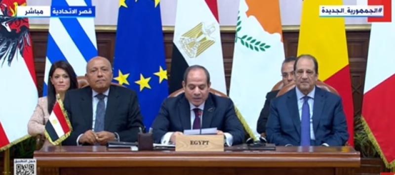 السيسي: مصر أولت أهمية خاصة للعلاقات المتميزة مع الاتحاد الأوروبي