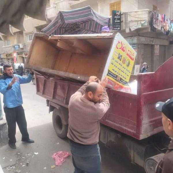 رفع 418 حالة إشغال طريق خلال حملات مكبرة بنطاق 3 مراكز بالبحيرة