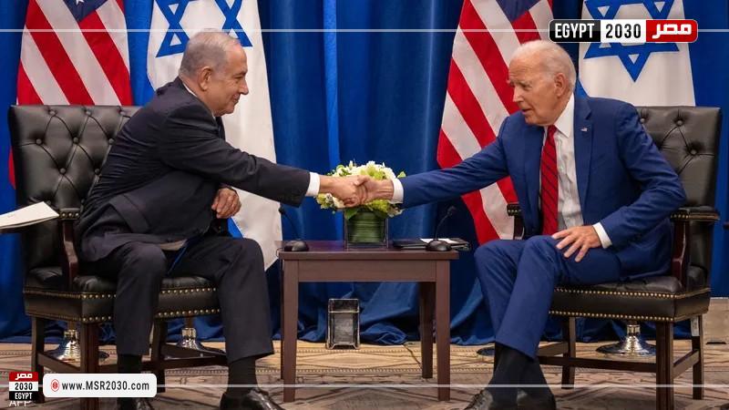 الرئيس الأميركي مع رئيس الوزراء الإسرائيلي