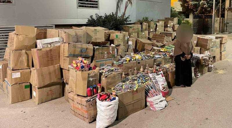 ضبط 5 ملايين قطعة ألعاب نارية بحوزة سيدة في المنيا