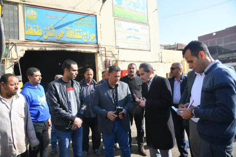 محافظ الغربية يتفقد جراجات كفر الزيات وطنطا لمتابعة موقف المعدات الهندسية