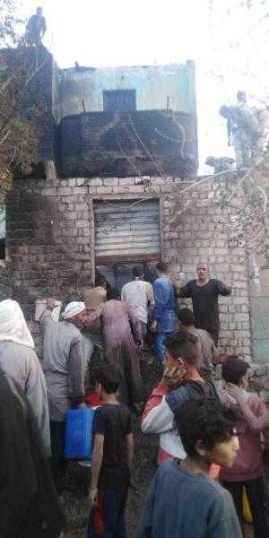 حريق يلتهم منزل فى إحدى قرى أطفيح واصابة شخصين