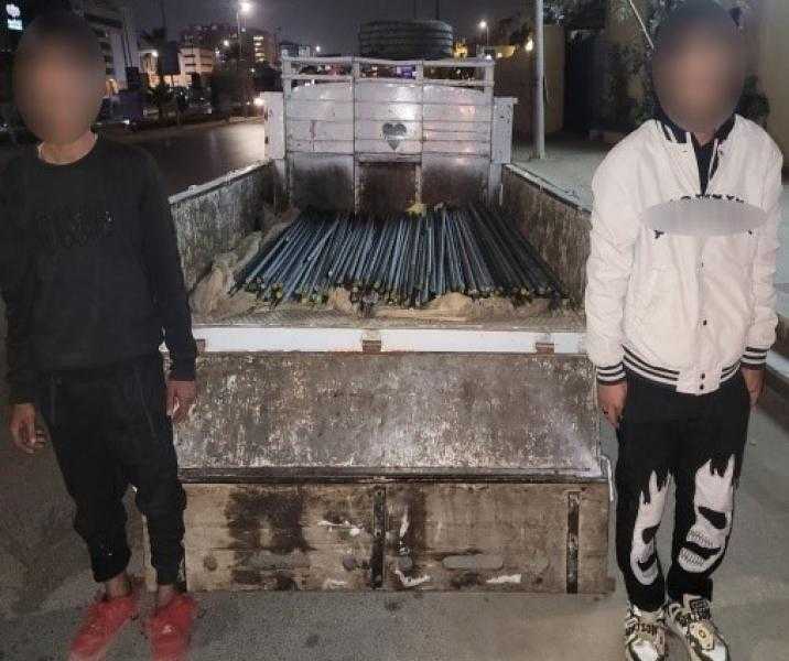 مباحث القاهرة تضبط 5 لصوص لسرقات بطاريات كبائن الاتصالات ومول تحت الإنشاءl صور