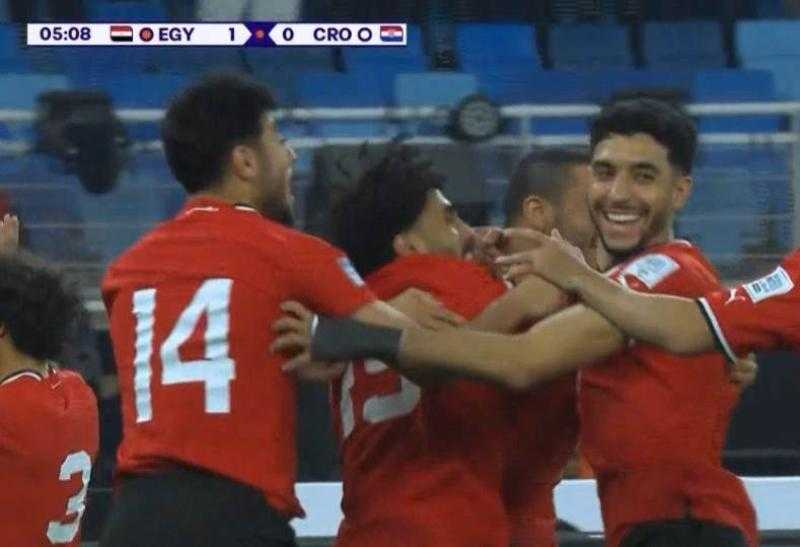 الشوط الأول .. مصر تتعادل مع كرواتيا 1-1 فى نهائى كأس عاصمة مصر